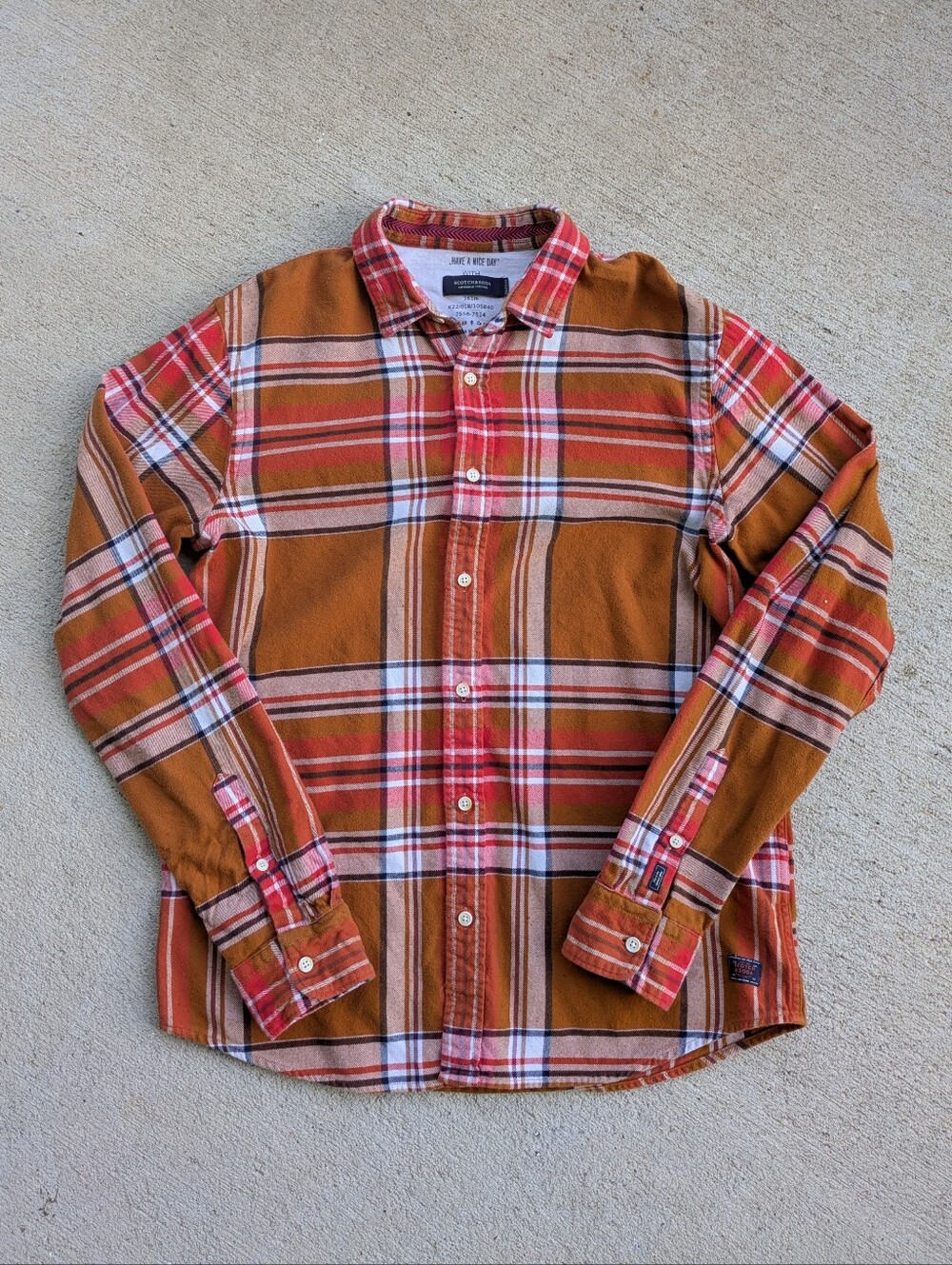 Scotch & Soda Men's Flannel Button Up Shirt